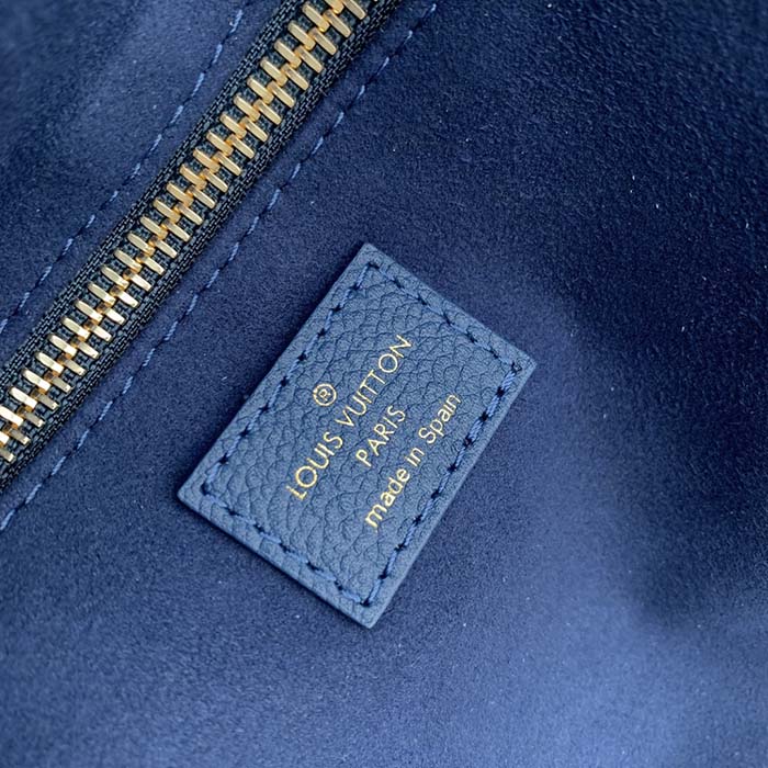 Louis Vuitton LV Unisex Neverfull MM Gradient Blue Monogram Empreinte Embossed Cowhide Leather