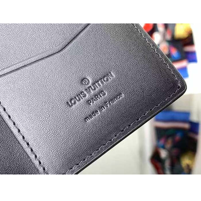 Louis Vuitton LV Unisex Pocket Organizer Gradiant Electric Sun Calf Leather Textile Lining