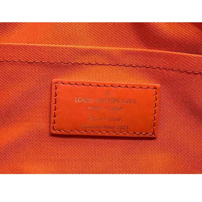 Louis Vuitton LV Unisex Soft Polochon MM Vermillion Red Epi XL Grained Cowhide Leather