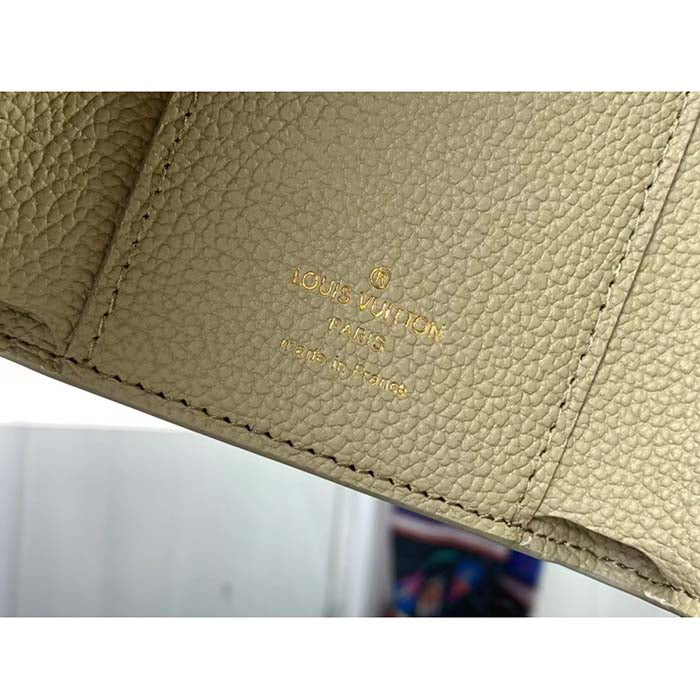 Louis Vuitton LV Unisex Victorine Wallet Cream Monogram Empreinte Embossed Supple Grained Cowhide Leather