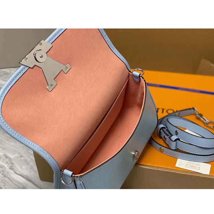 Louis Vuitton LV Women Buci Crossbody Cloud Blue Epi Grained Cowhide Leather