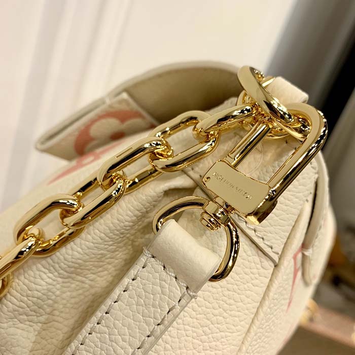 Louis Vuitton LV Women Favorite Handbag Pink Monogram Empreinte Embossed Supple Grained Cowhide
