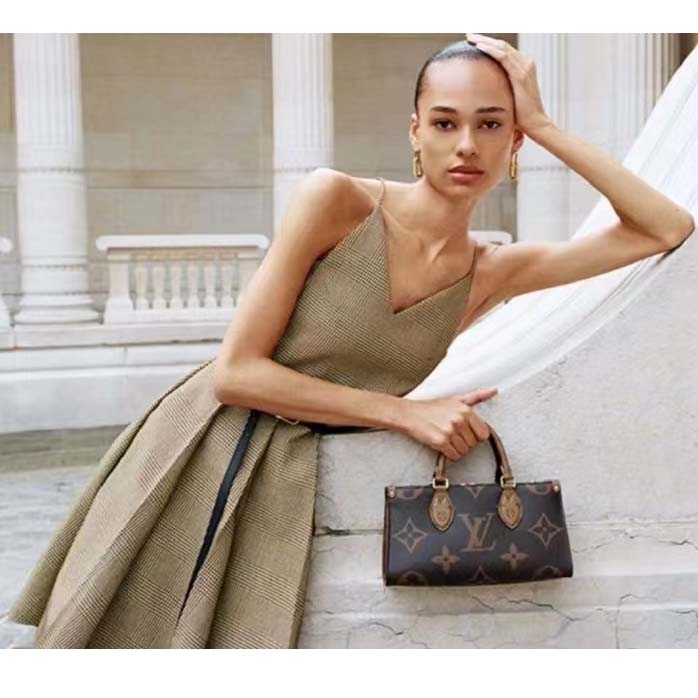 Louis Vuitton LV Women OnTheGo East West Giant Monogram Monogram Reverse Coated Canvas