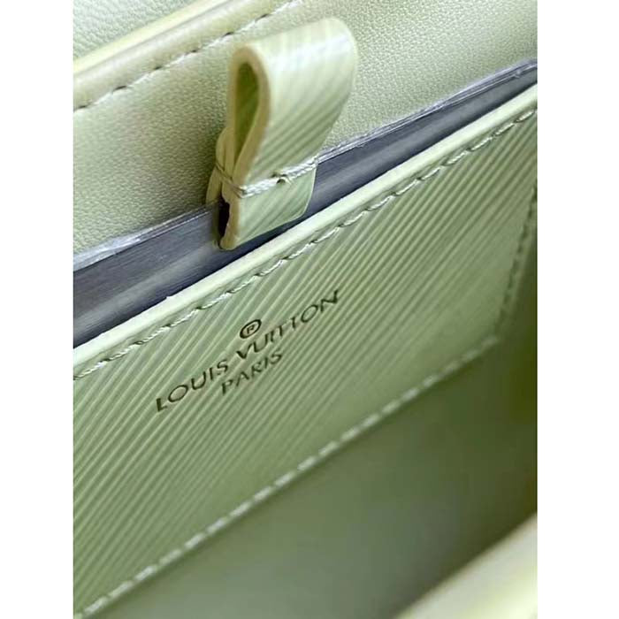 Louis Vuitton LV Women Twist PM Vert Noto Green Epi Grained Leather Cowhide Lock