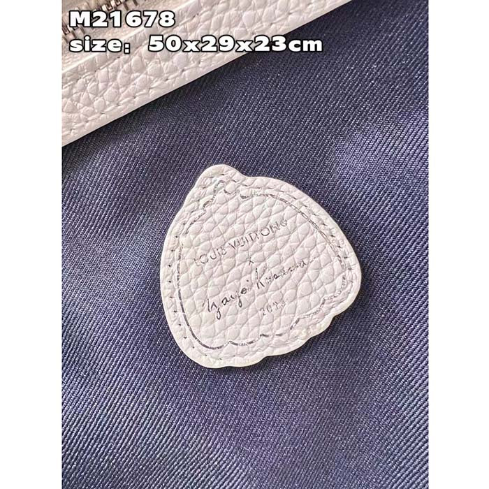 Louis Vuitton Unisex LV x YK Bandoulière Keepall 50 White Taurillon Monogram Cowhide Psychedelic Flower