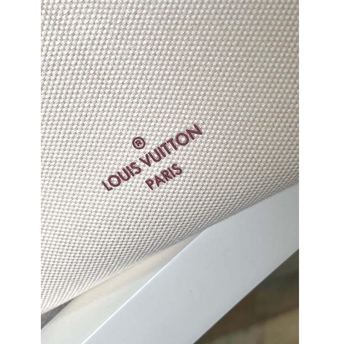 Louis Vuitton Women LV On My Side MM Tan Canvas Smooth Cowhide Leather