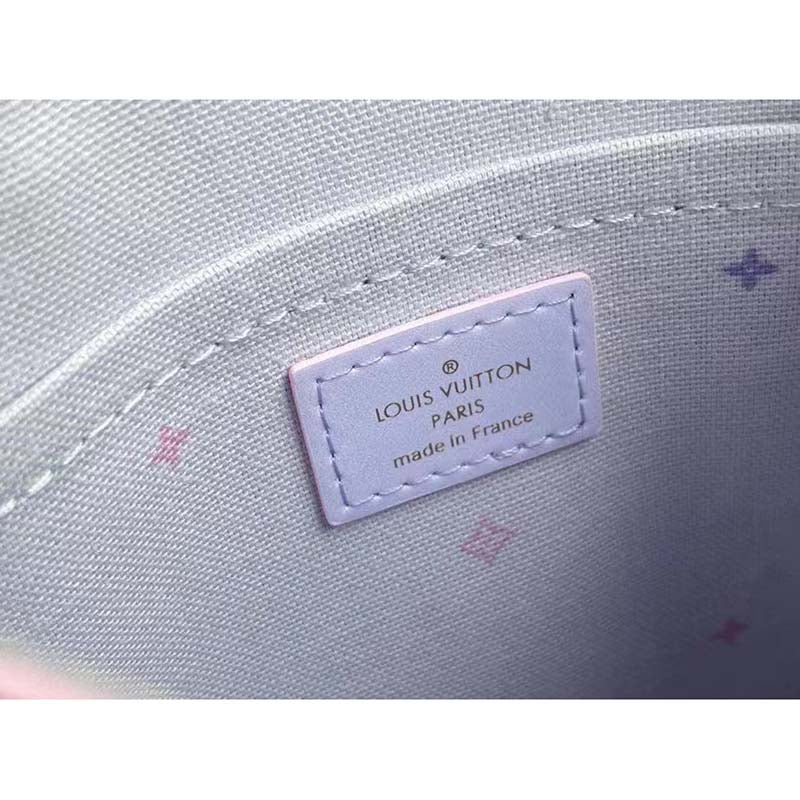 Louis Vuitton Women Petit Sac Plat Sunrise Pastel Monogram Coated Canvas Cowhide