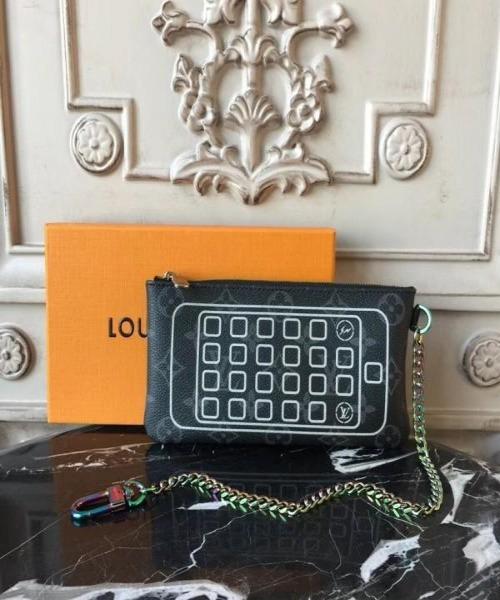 Louis Vuitton iPhone Pouch Monogram Eclipse Flash