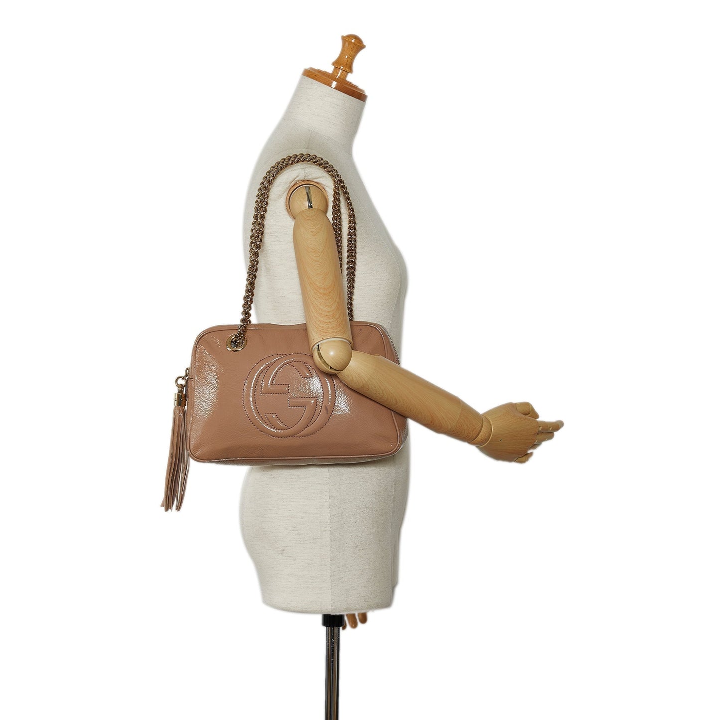 GUCCI Patent Soho Chain Shoulder Bag