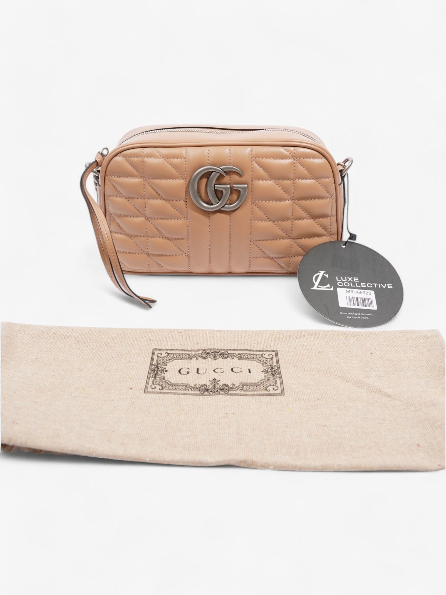 Gucci GG Marmont 2.0 Camera Bag Camelia Calfskin Leather