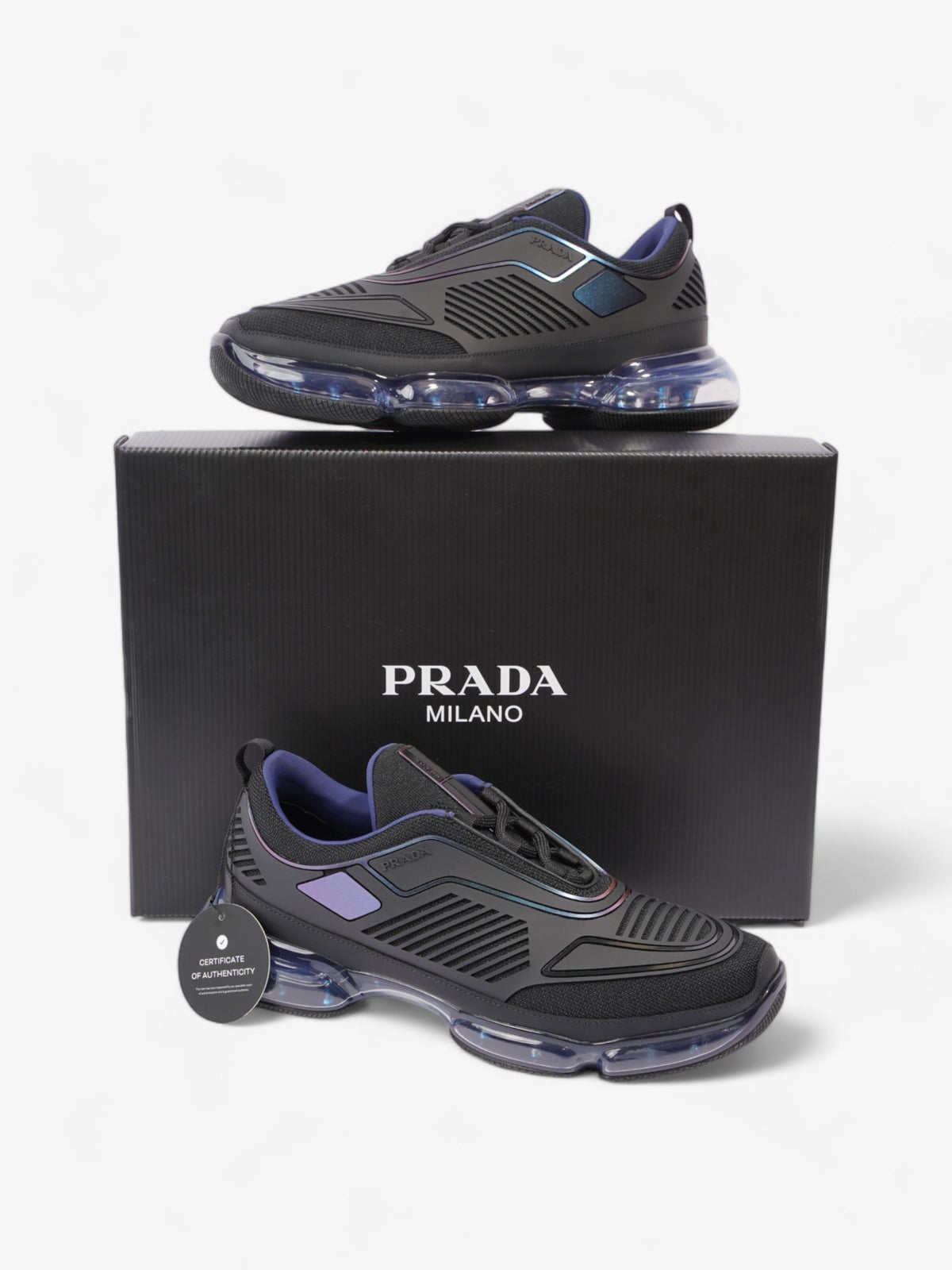 Prada Cloudbust Air Sport Sneakers Black / Iridescent Rubber EU 41 UK 8
