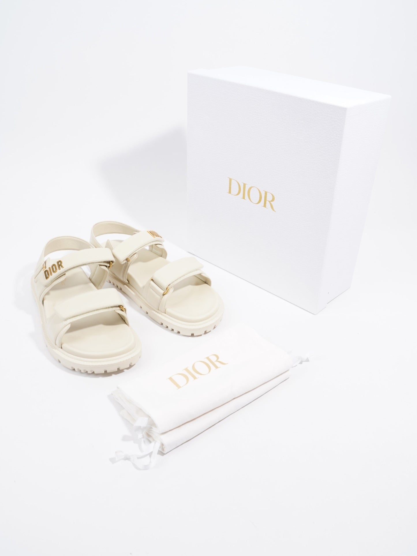Christian Dior Dioract Off White Lambskin Leather EU 42 UK 8
