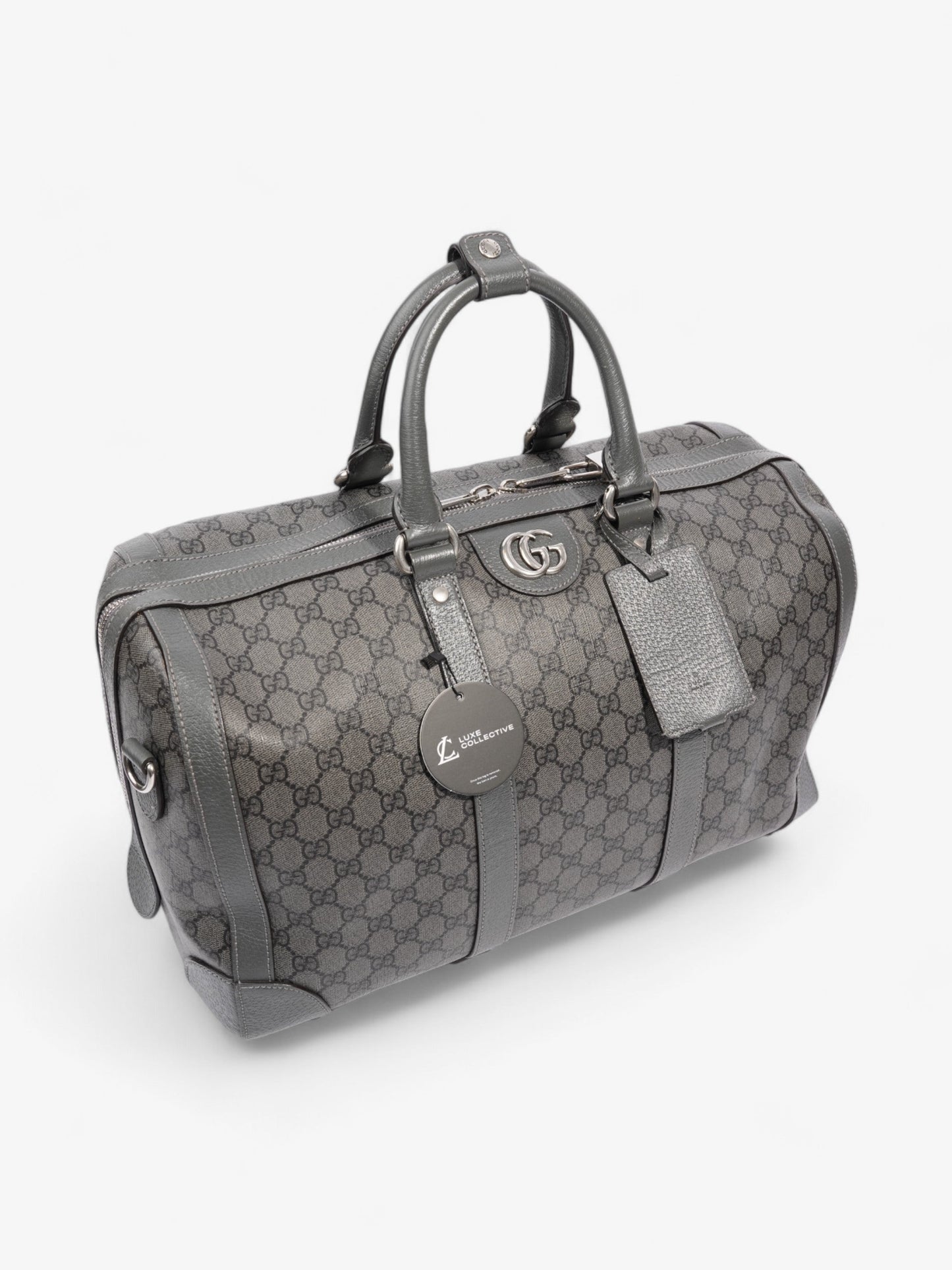 Gucci Ophidia Duffle Bag GG Supreme / Grey Coated Canvas