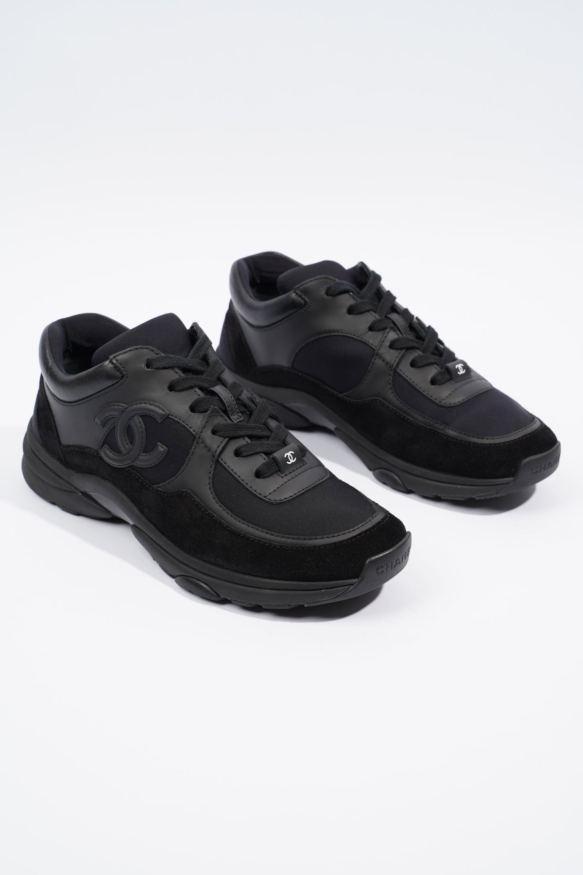 Chanel CC Logo Sneaker Black Suede EU 37.5 UK 4.5