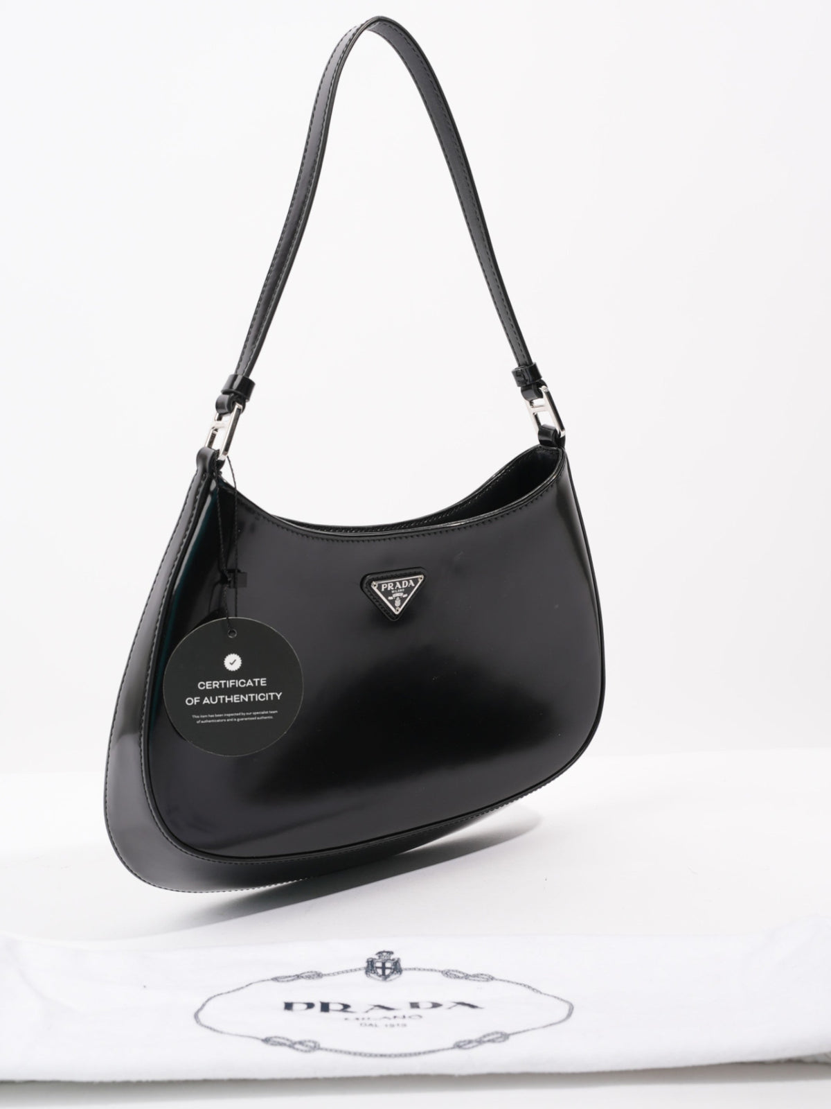 Prada Cleo Black Patent Leather