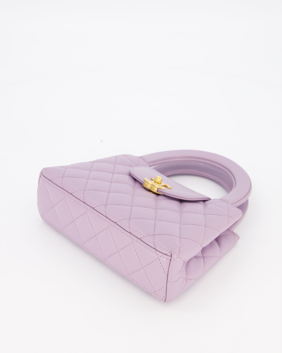 *HOT COLOUR* Chanel Lilac Small Mini Kelly Shopping Bag in Calfskin Leather with Brushed Gold Hardware