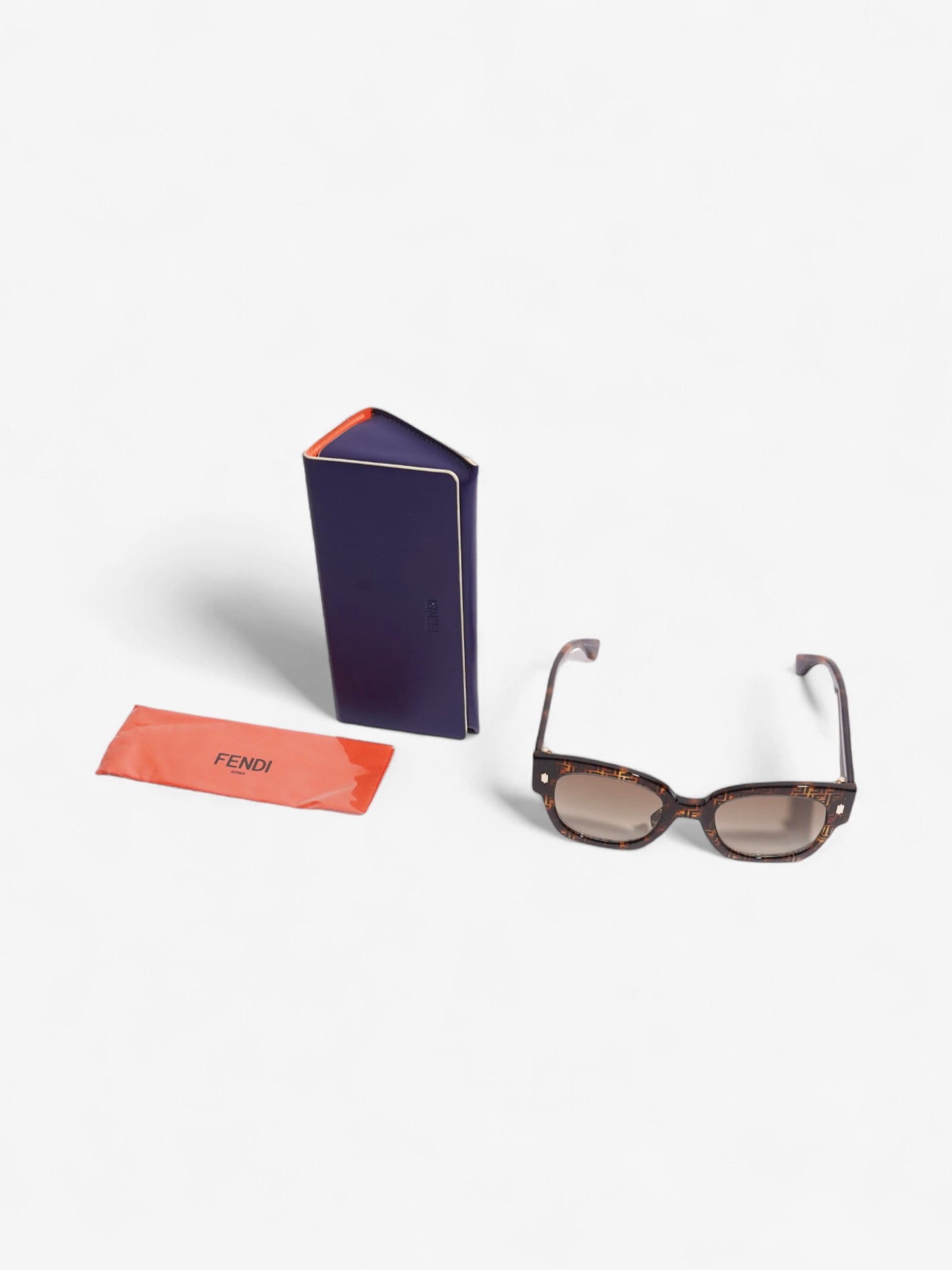Fendi Roma Square Sunglasses Tortoise Acetate 150mm