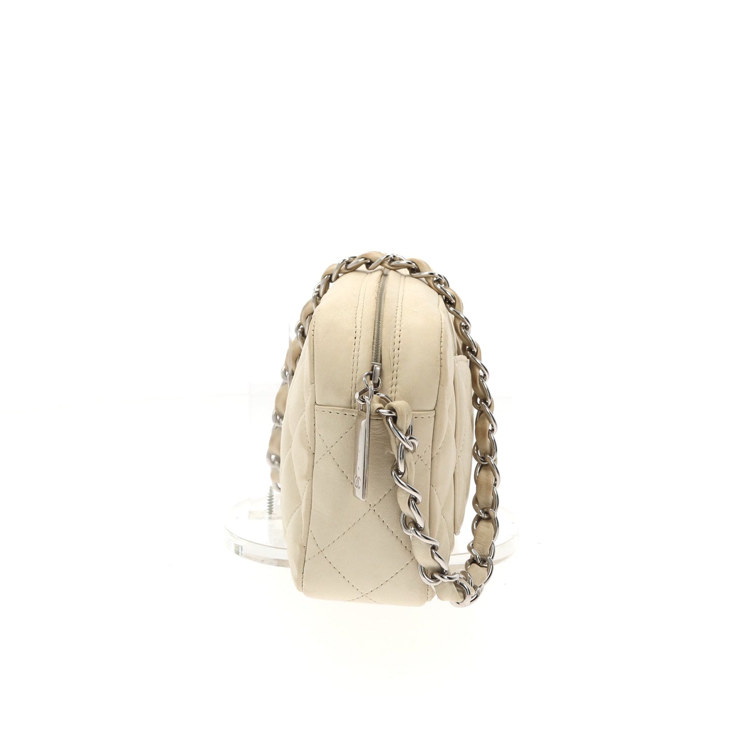 Chanel 25 Lambskin Beige Shoulder Bag