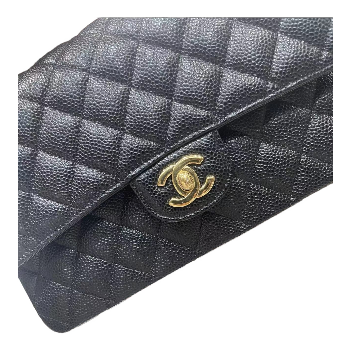 CHANEL CLASSIC Black Caviar Medium Flap Bag