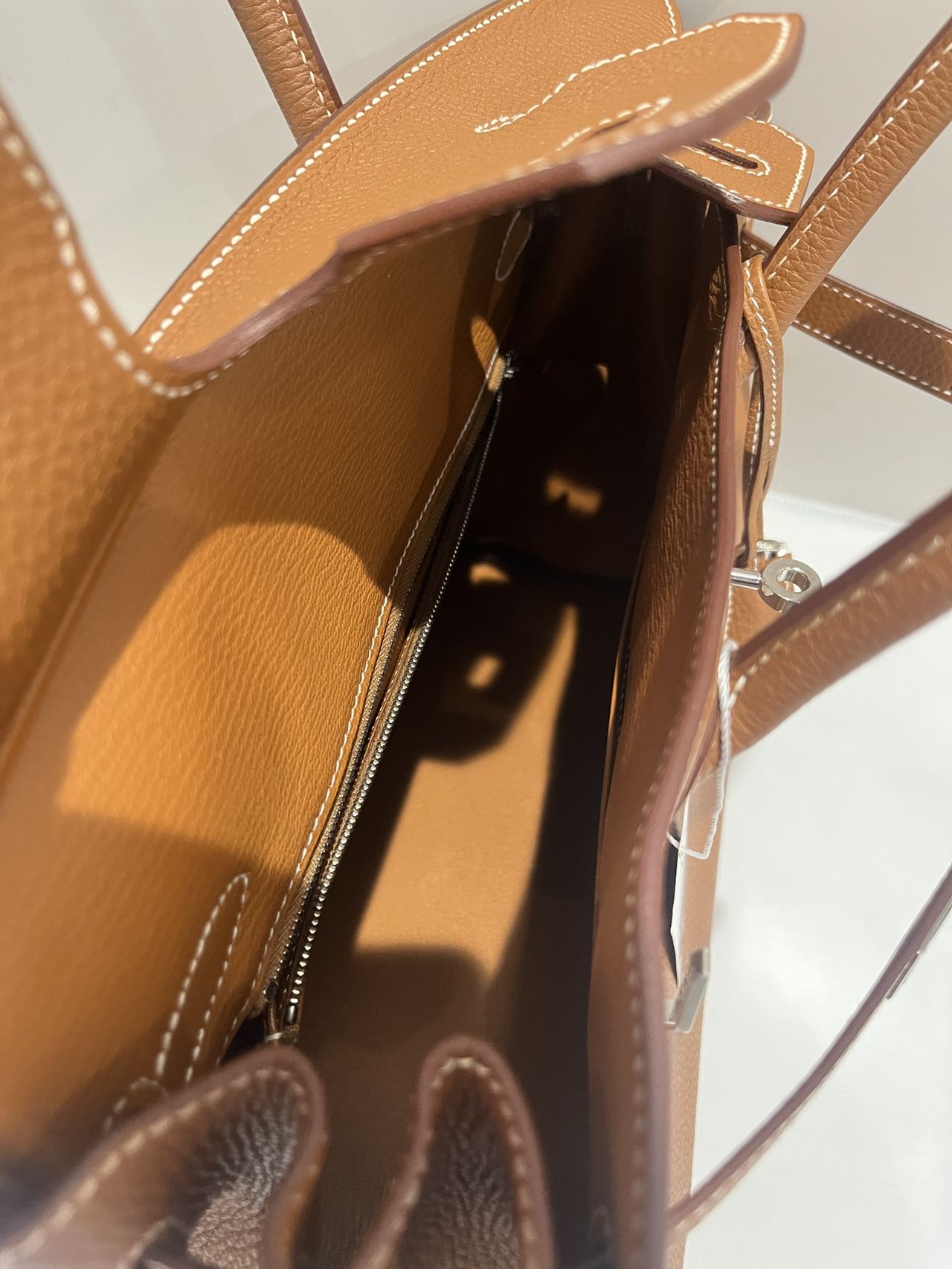 Pre-owned Certified Hermes Birkin 30 Golden Brown Togo Leather with Palladium Hardware, 2018 (C), w/ Full set