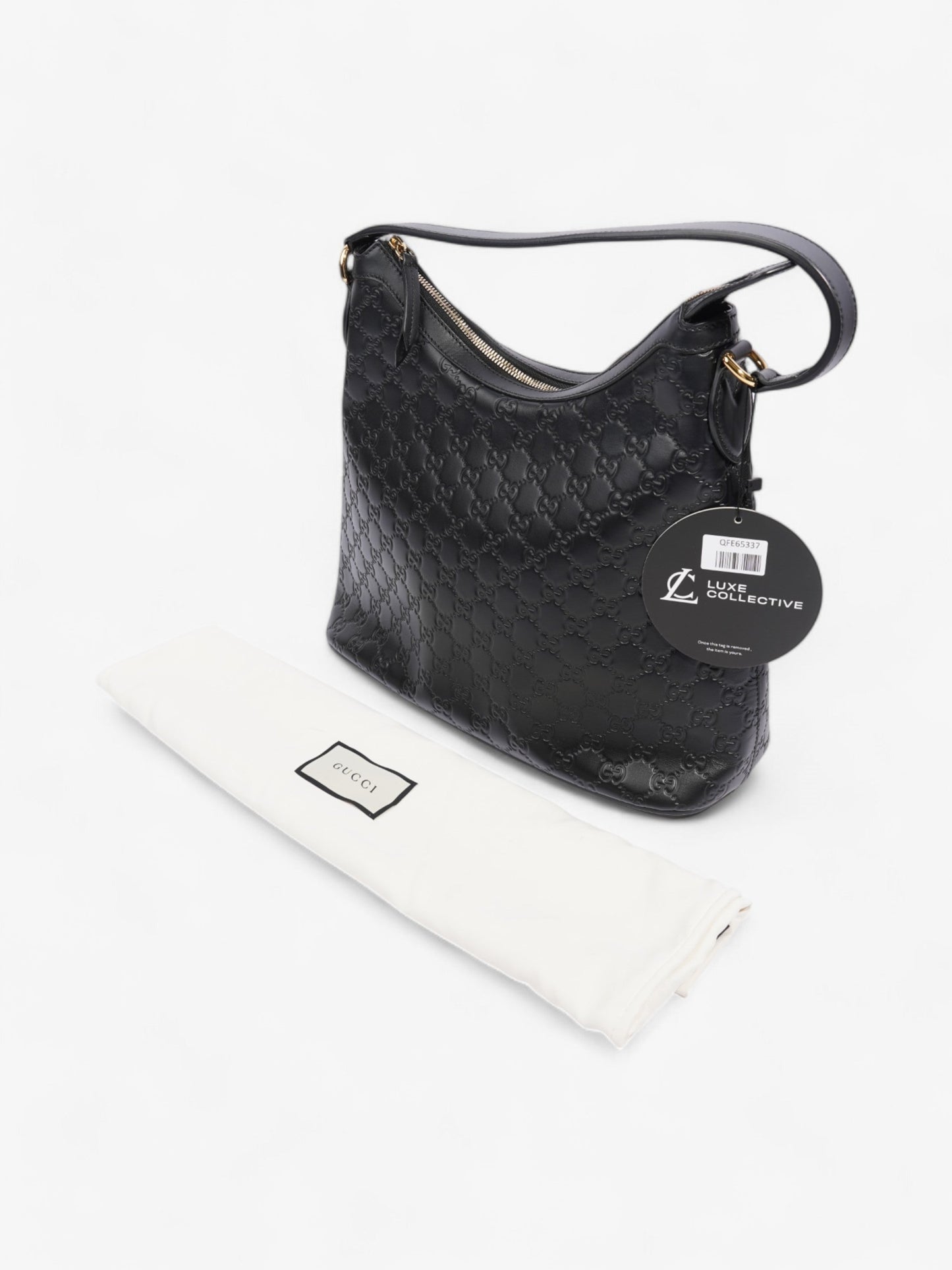 Gucci GG Hobo Black Leather