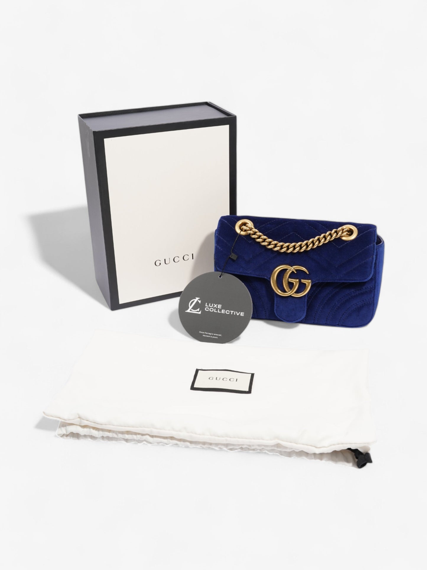 Gucci GG Marmont Blue Velvet Mini