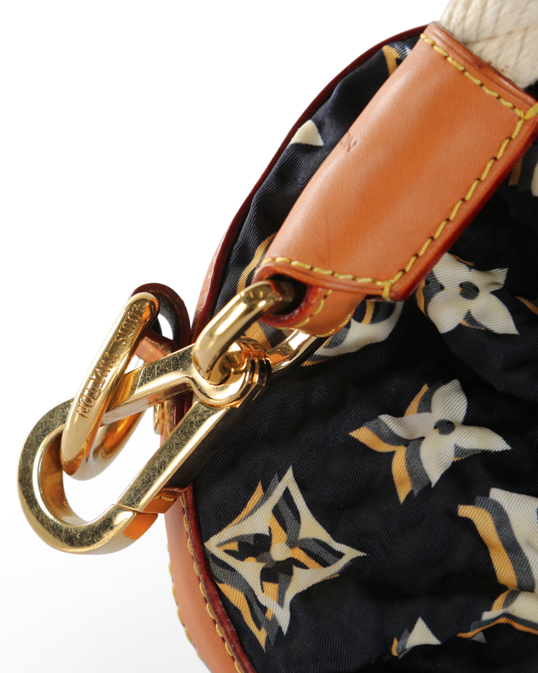 LOUIS VUITTON Navy Blue Monogram Nylon Limited Edition Bulles MM Bag