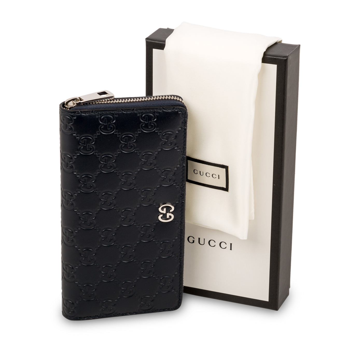 Gucci Signature GG Zip around wallet