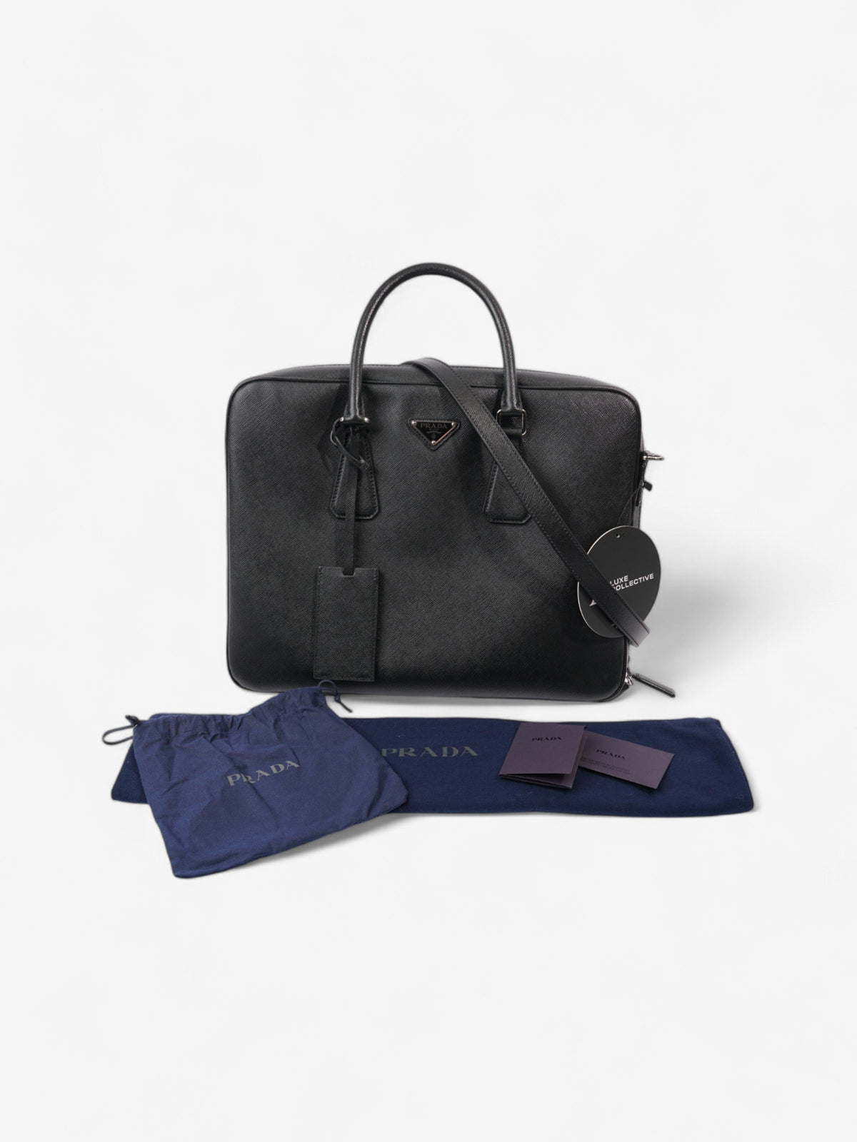 Prada Briefcase Black Saffiano Leather