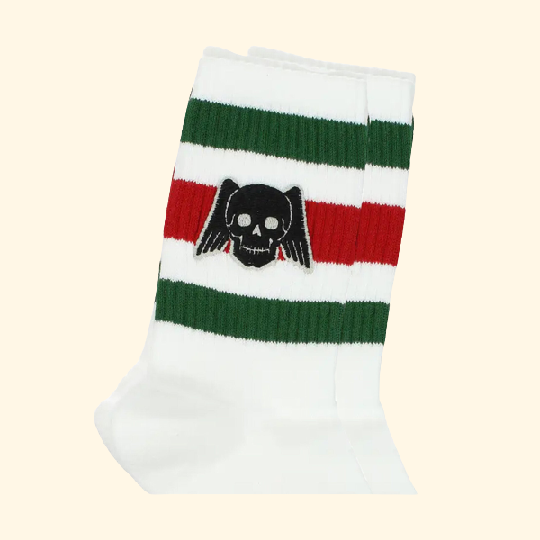 Gucci Skull Patch Cotton Ankle Socks,