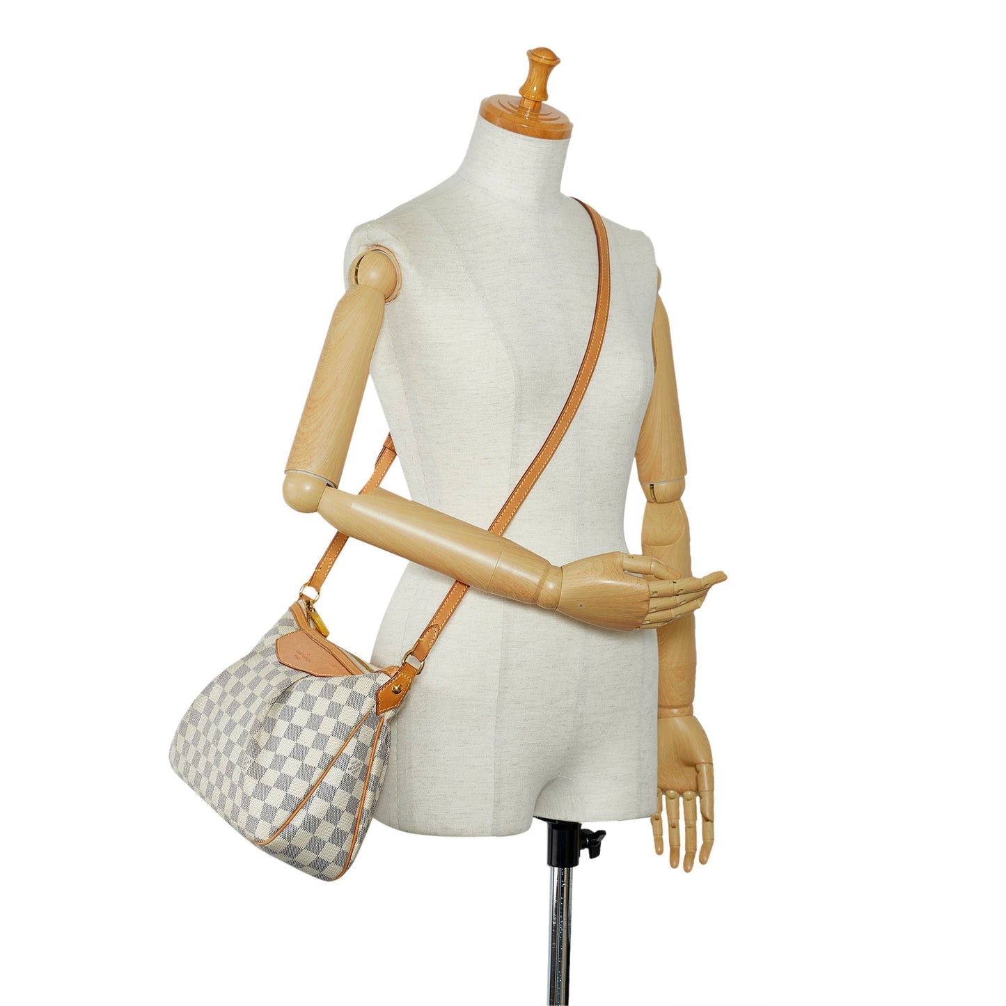 LOUIS VUITTON Damier Azur Siracusa PM Crossbody Bag