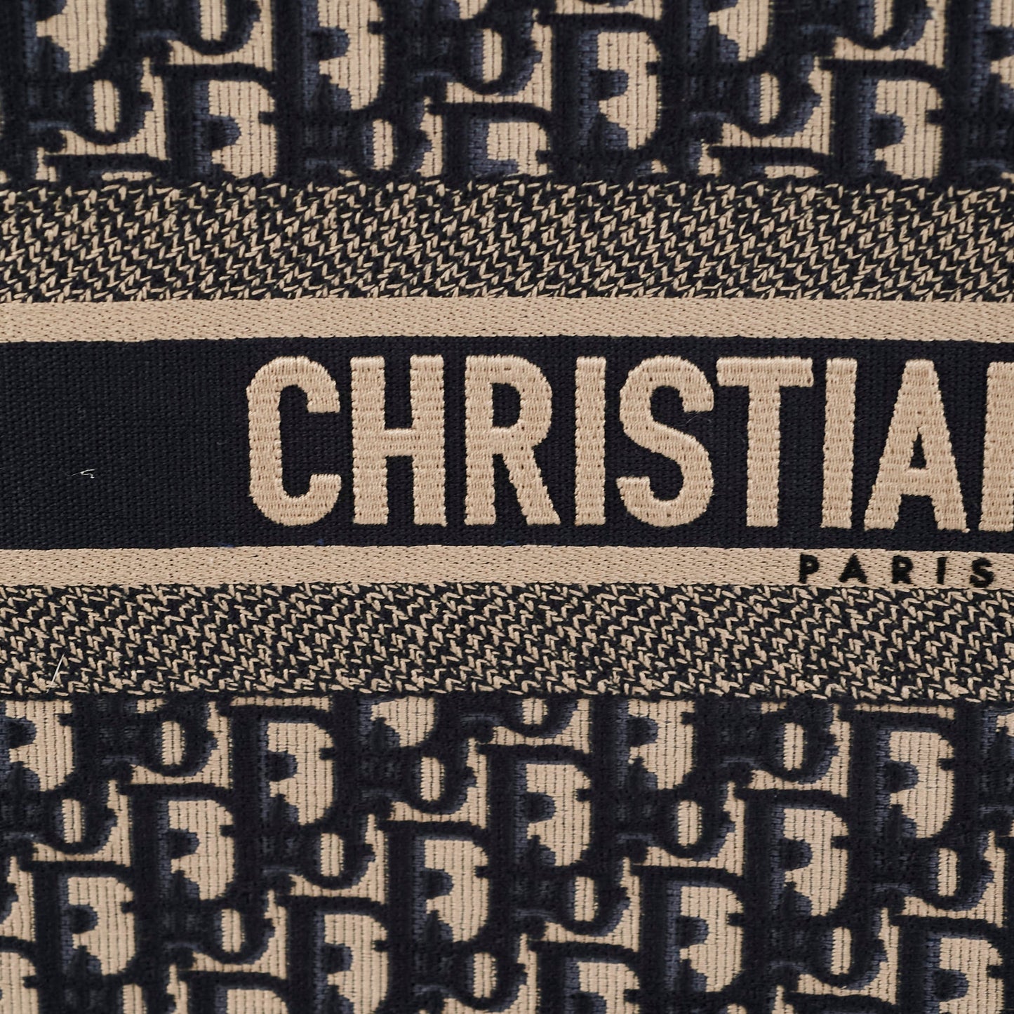 Christian Dior Book Tote Large Oblique Navy