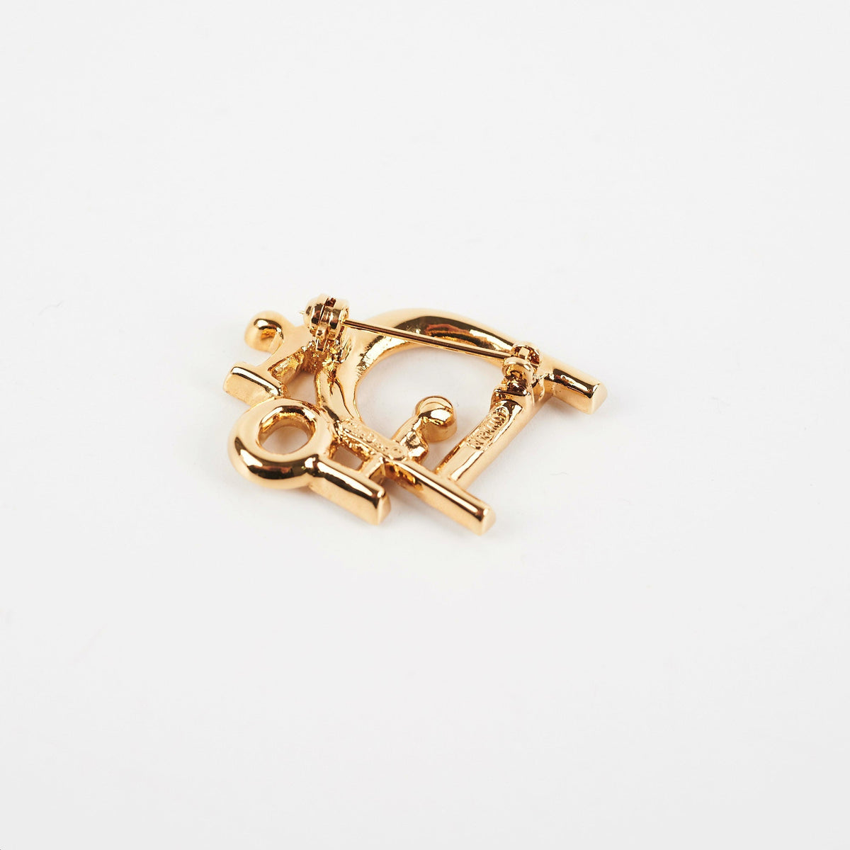 ITEM 5 - Christian Dior Logo Rhinestone Brooch Costume Jewellery