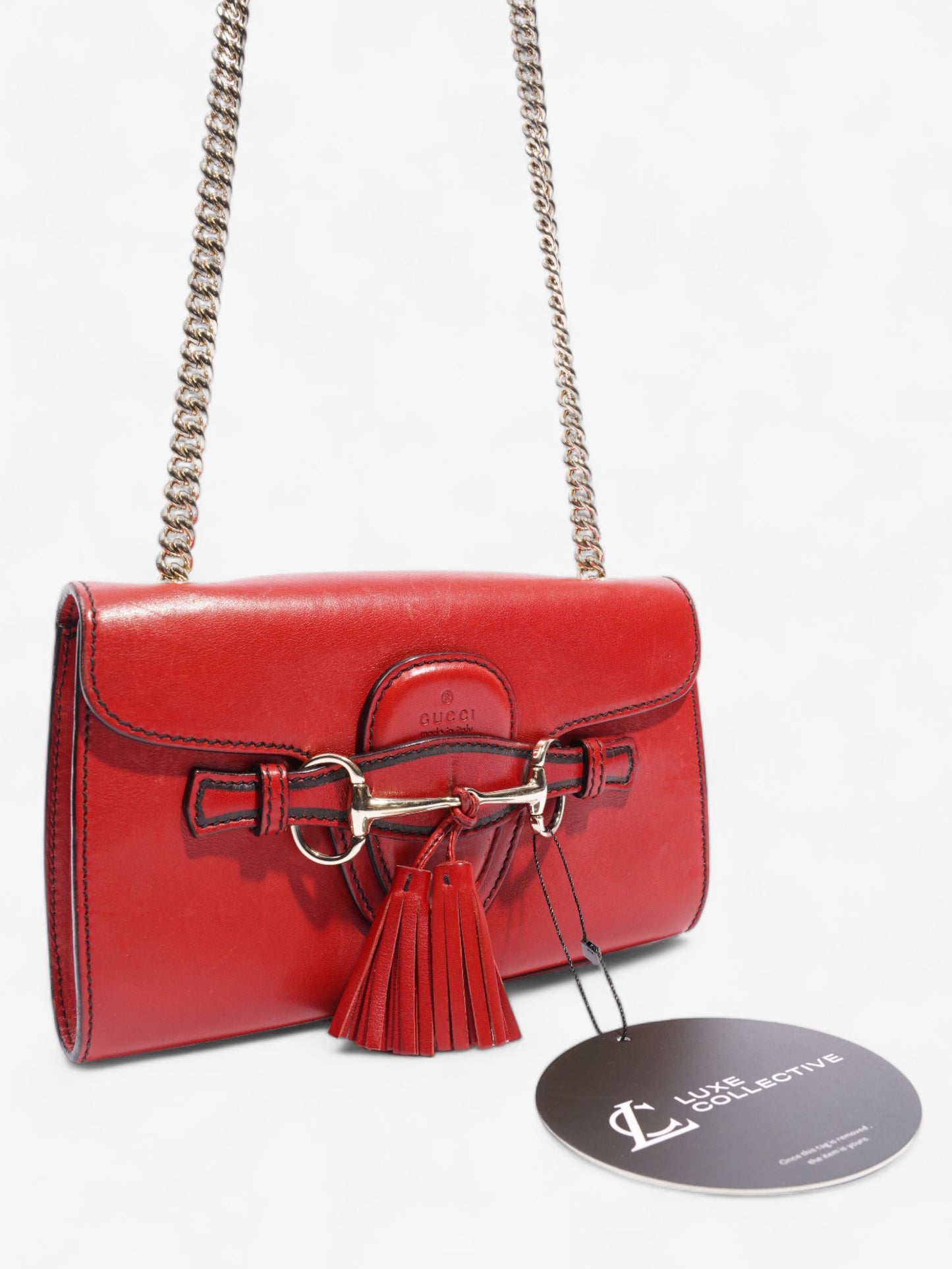 Emily Guccissima Red Leather