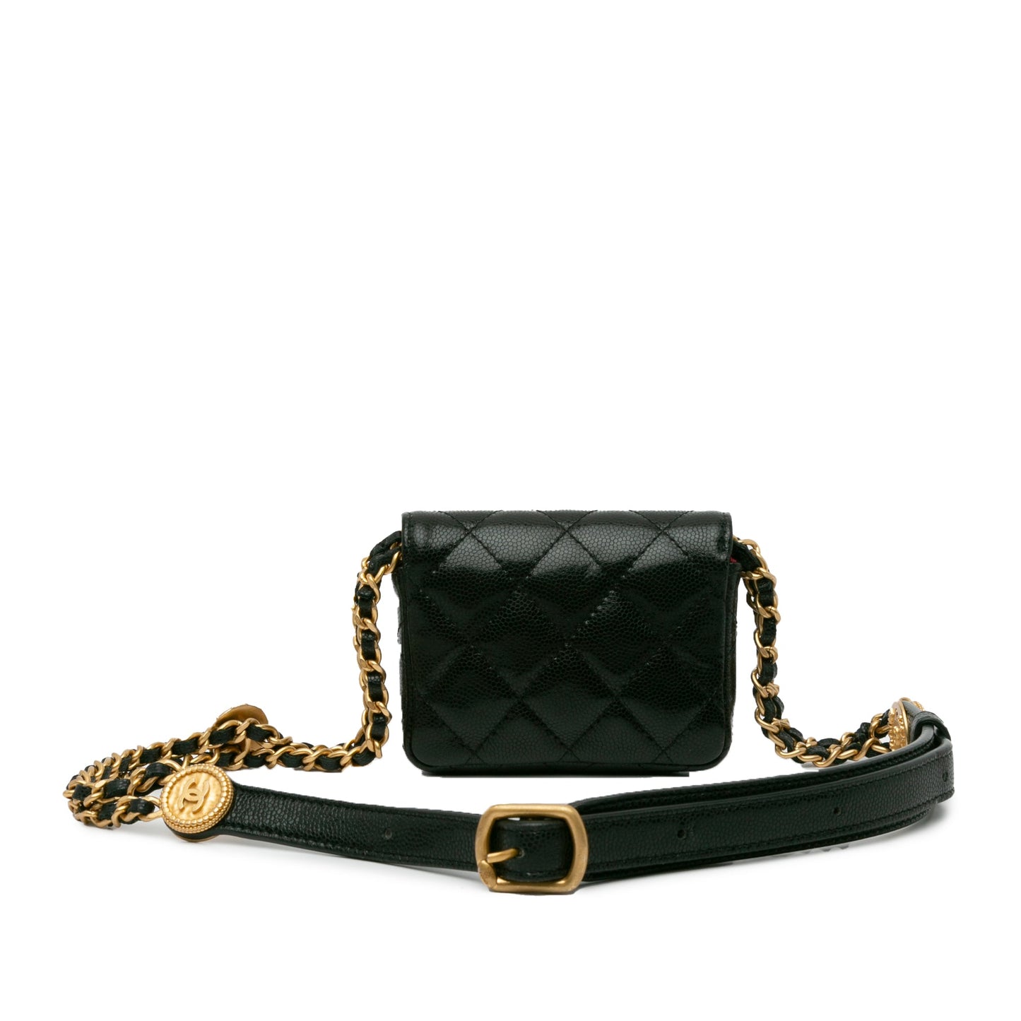 Chanel Twist Caviar Leather Black Shoulder Bag 2