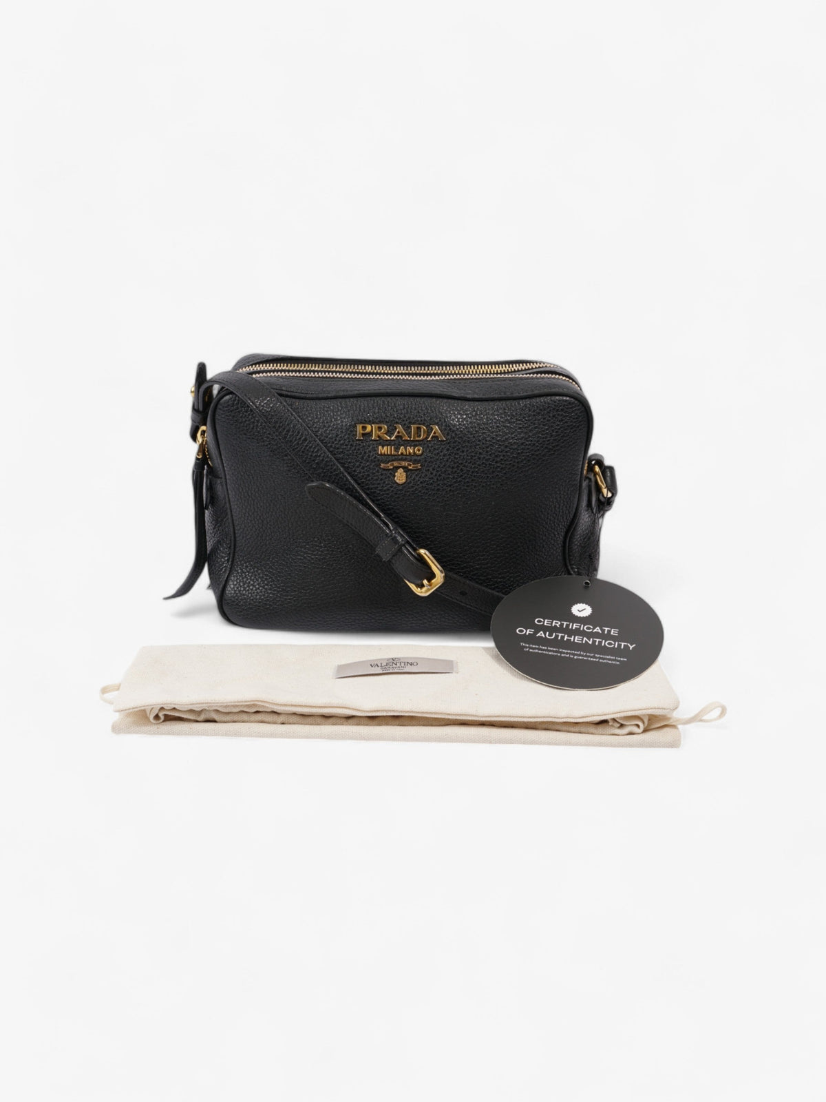 Prada Camera Bag Black Saffiano Leather