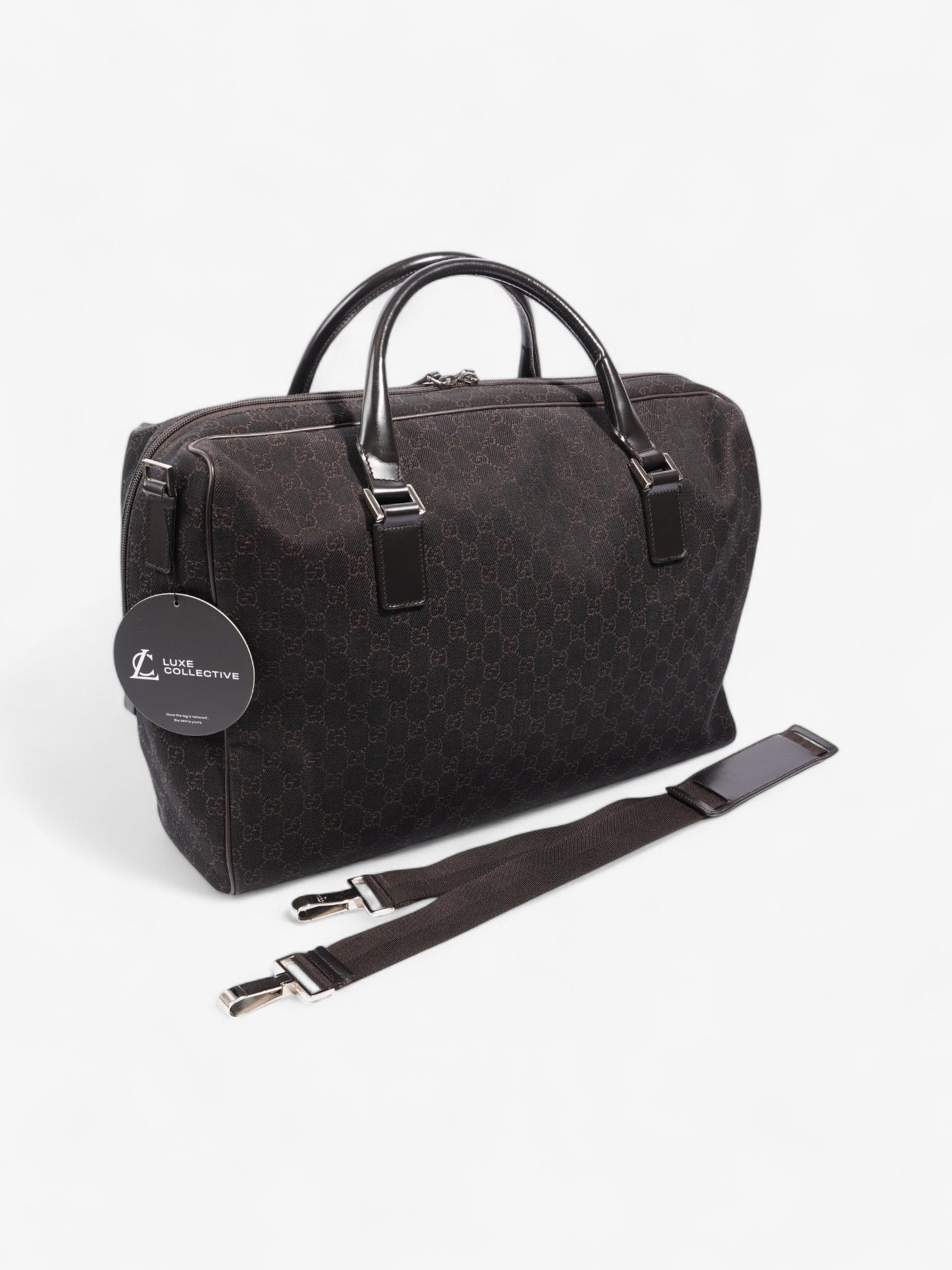 Gucci Boston Travel Bag GG Supreme / Brown Canvas