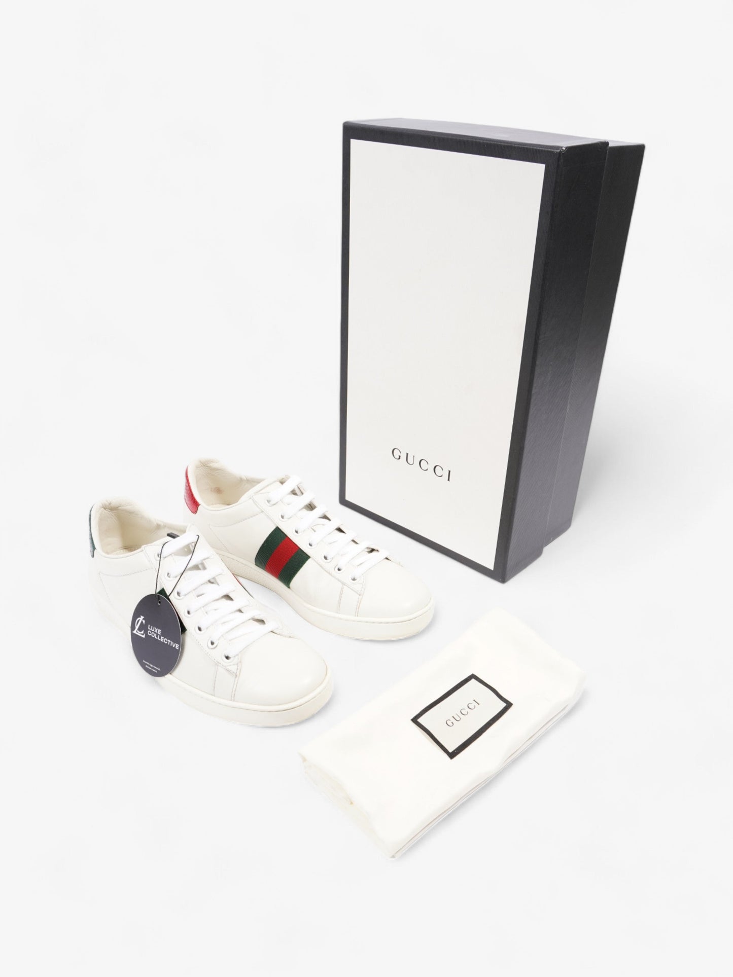 Gucci Ace Embroidered Bee White / Green / Red Leather EU 38.5 UK 5.5