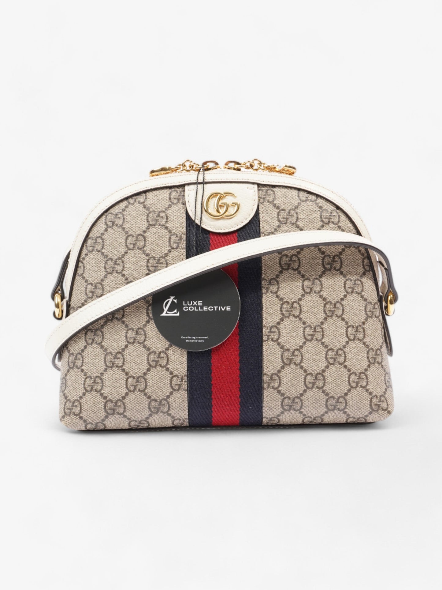 Gucci Ophidia GG GG Supreme / White Canvas Small