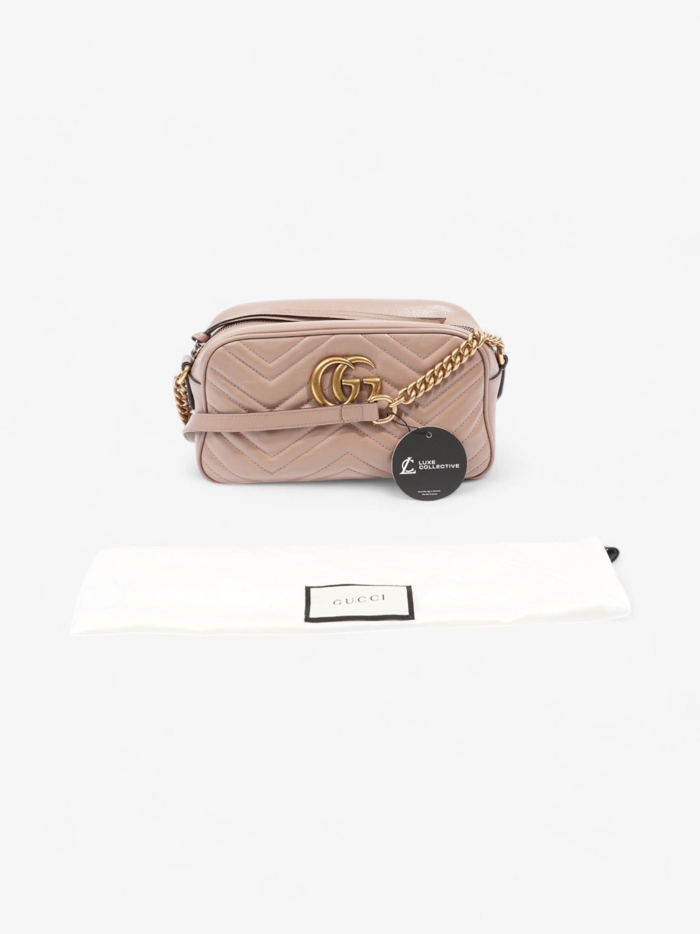 Gucci GG Marmont Dusty Pink Matelasse Leather Small