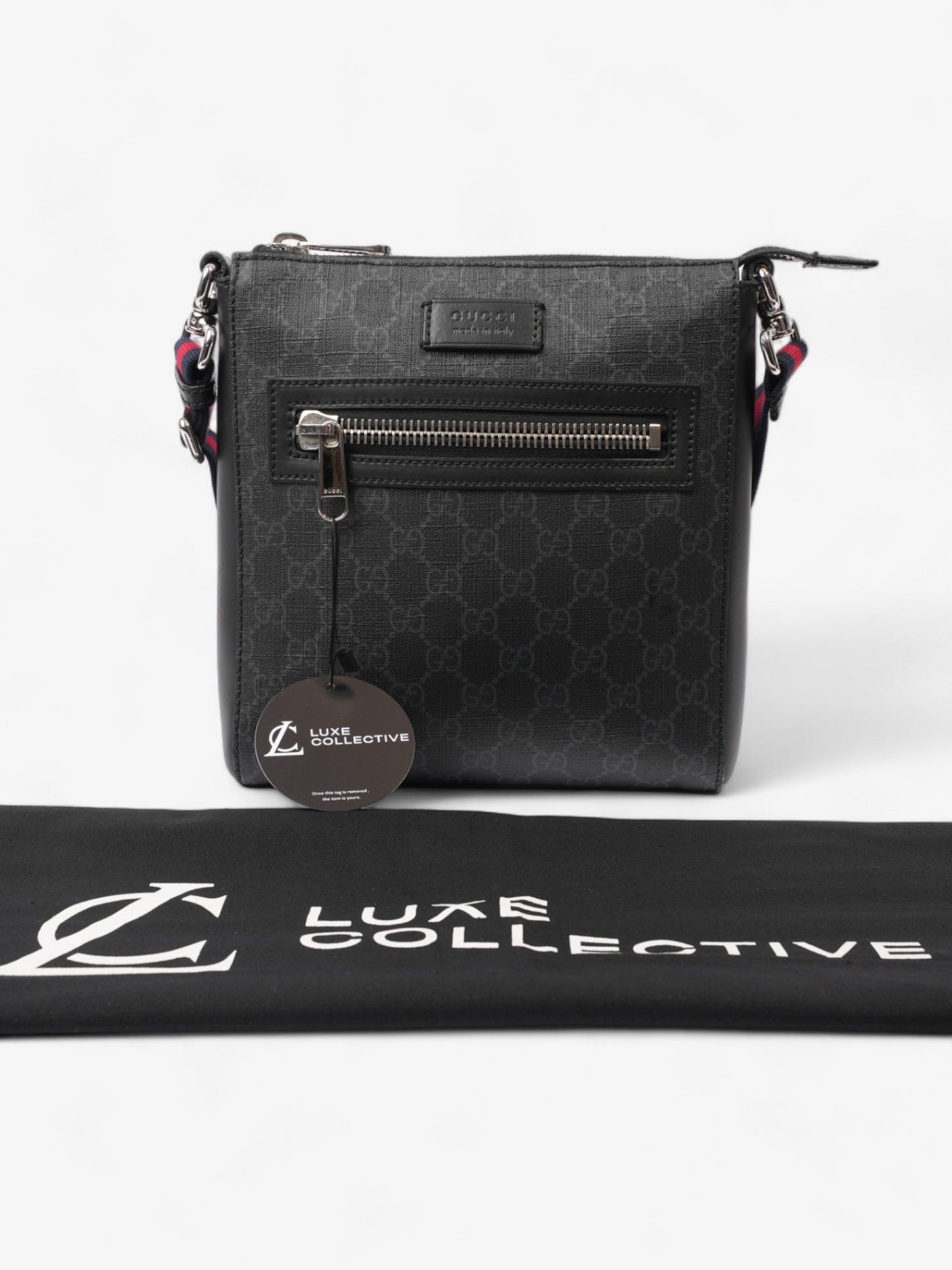 Gucci Messenger Bag Black GG Supreme Coated Canvas