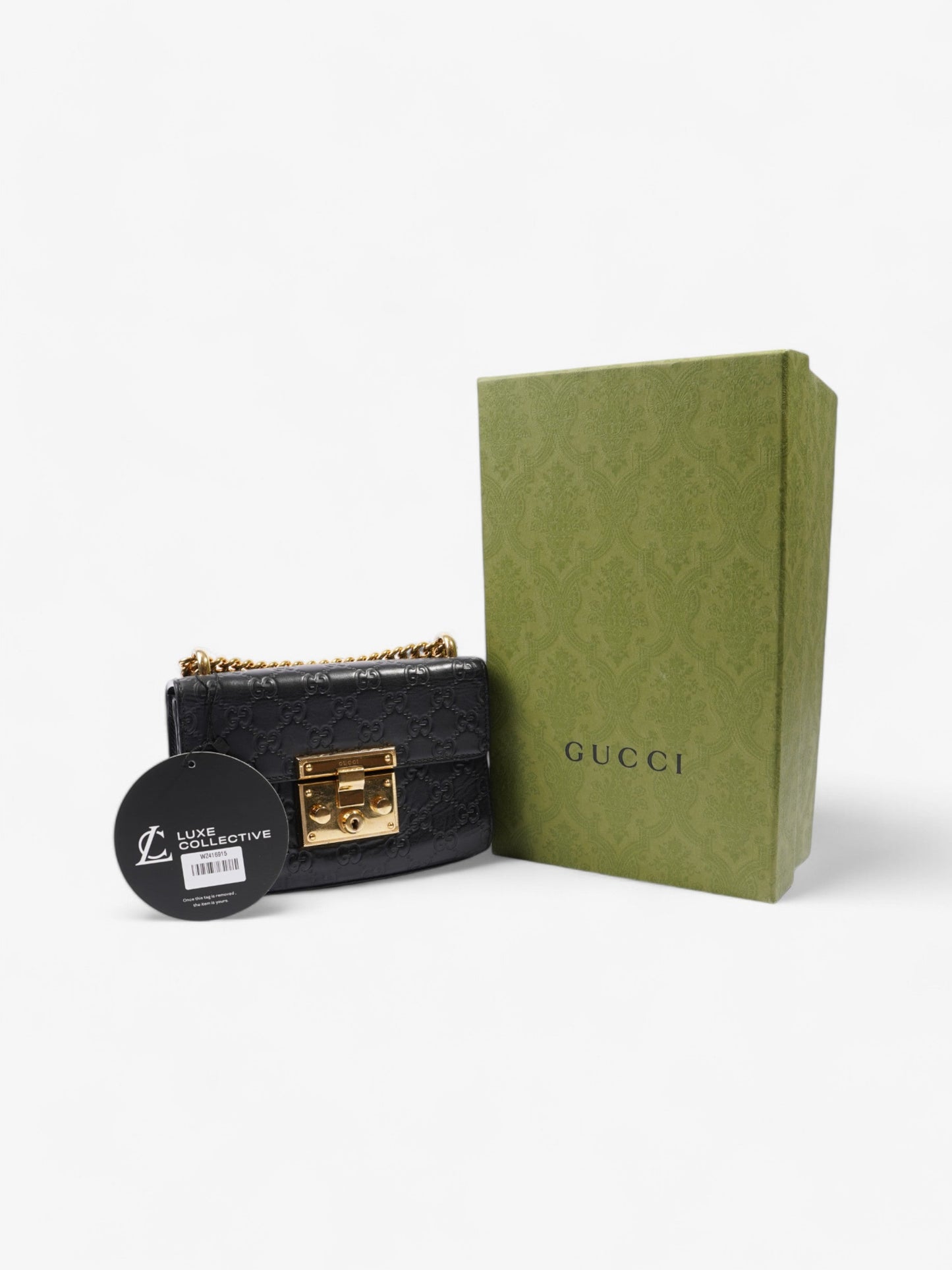 Gucci Padlock GG Black Leather Small