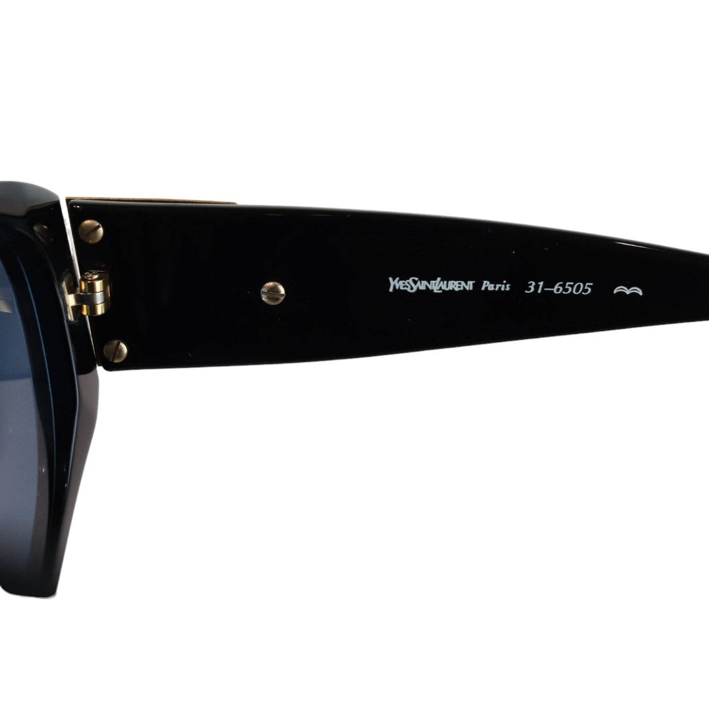 Vintage Acetate Sunglasses Black GHW