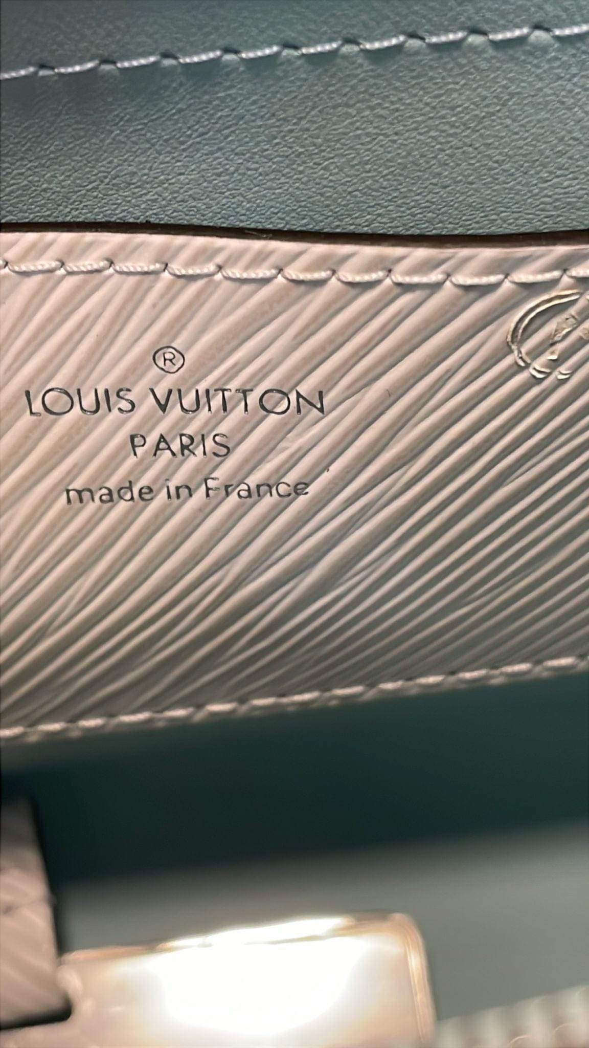 LOUIS VUITTON Twist Epi Leather Crossbody Bag White