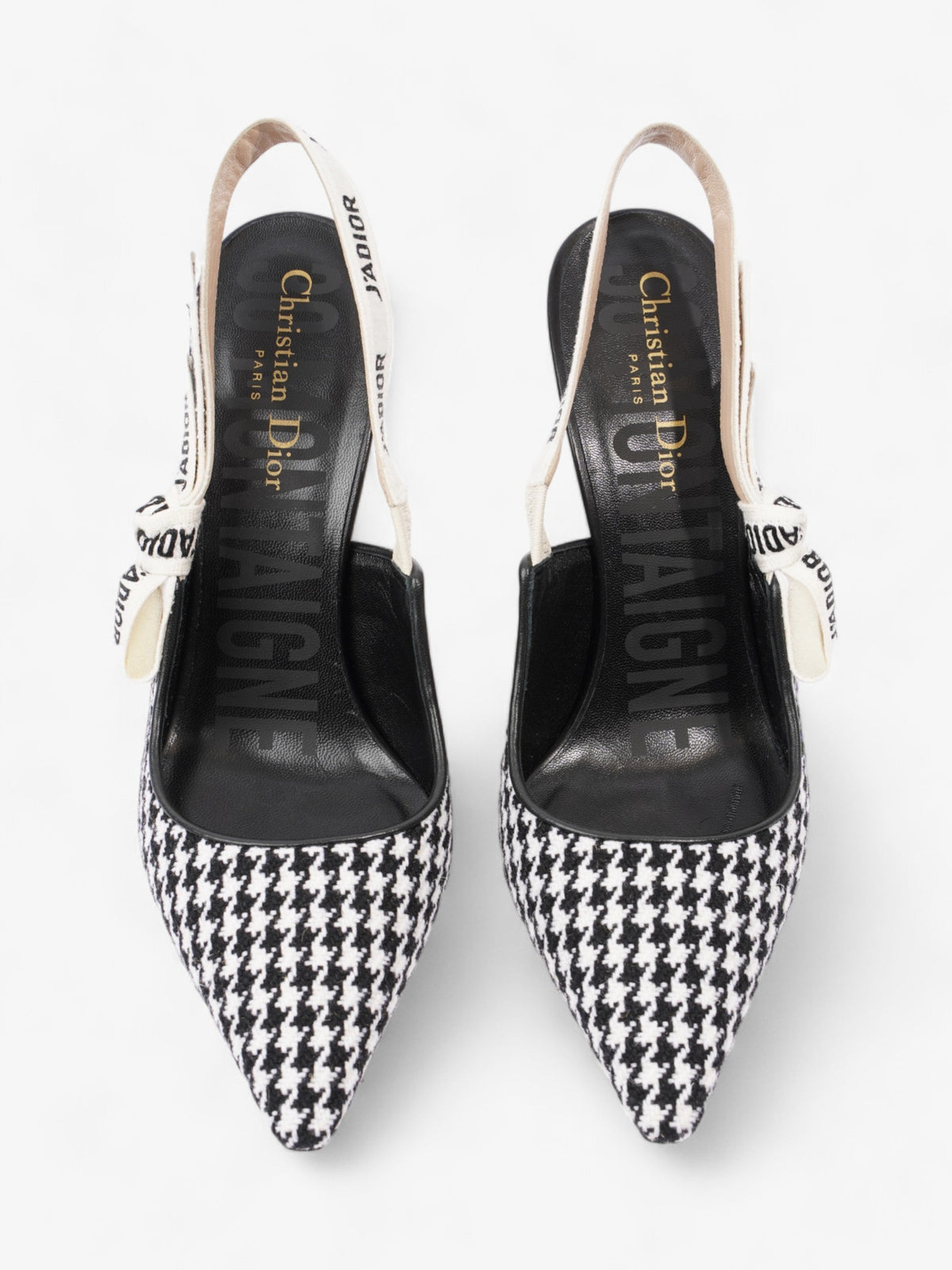 Christian Dior J'Adior Pumps 100 Black / White Tweed EU 39 UK 6