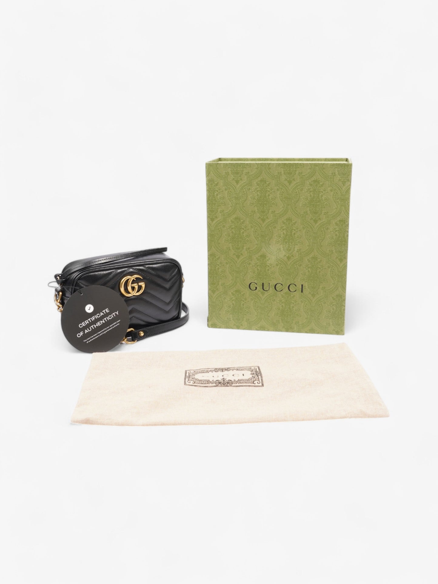 Gucci GG Marmont Black Matelasse Leather Mini