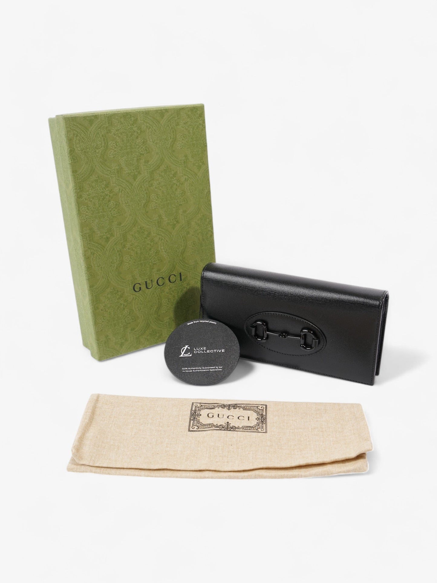 Gucci Horsebit 1955 Wallet on Chain Black Calfskin Leather