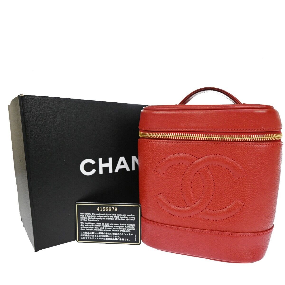 Chanel Cc Vanity Cosmetic Hand Bag
