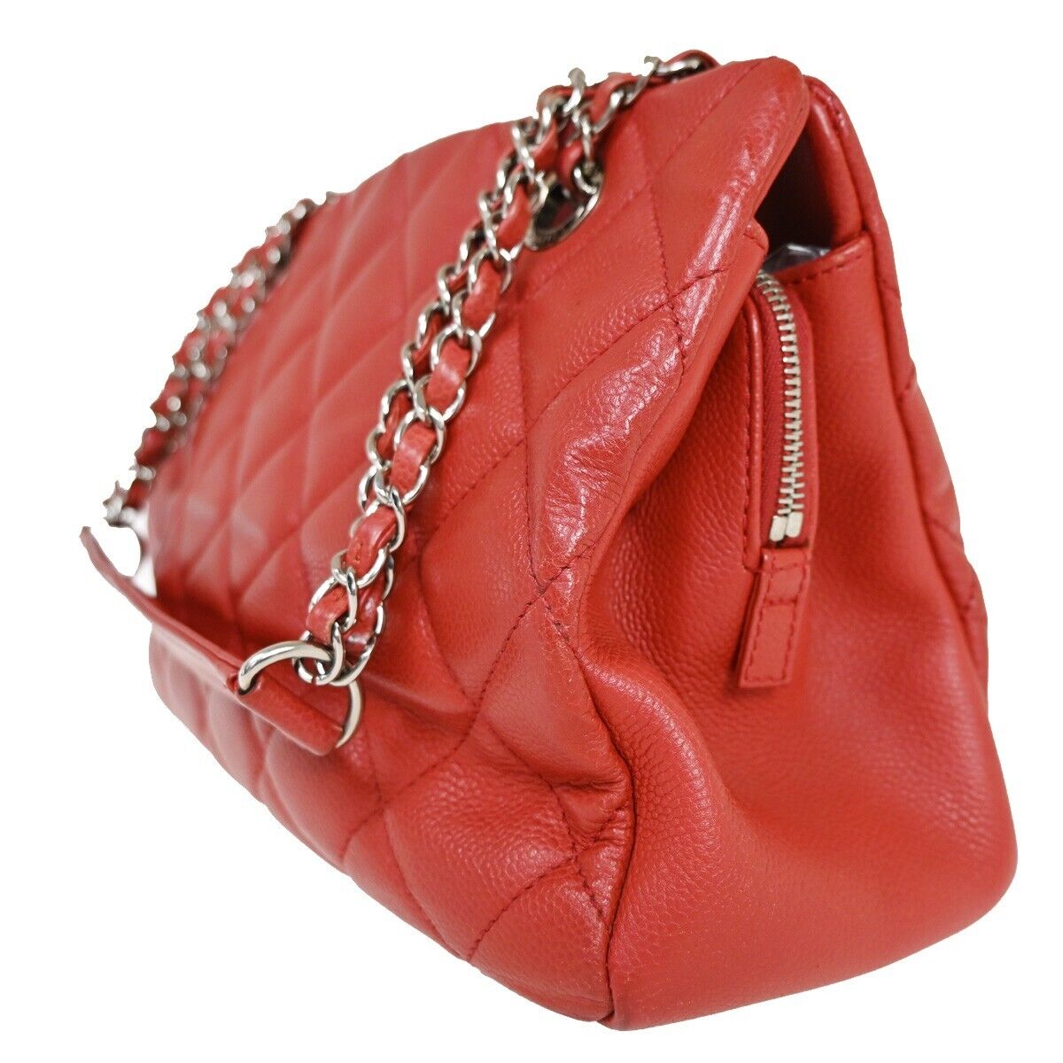 Chanel Caviar Leather Red Crossbody Bag