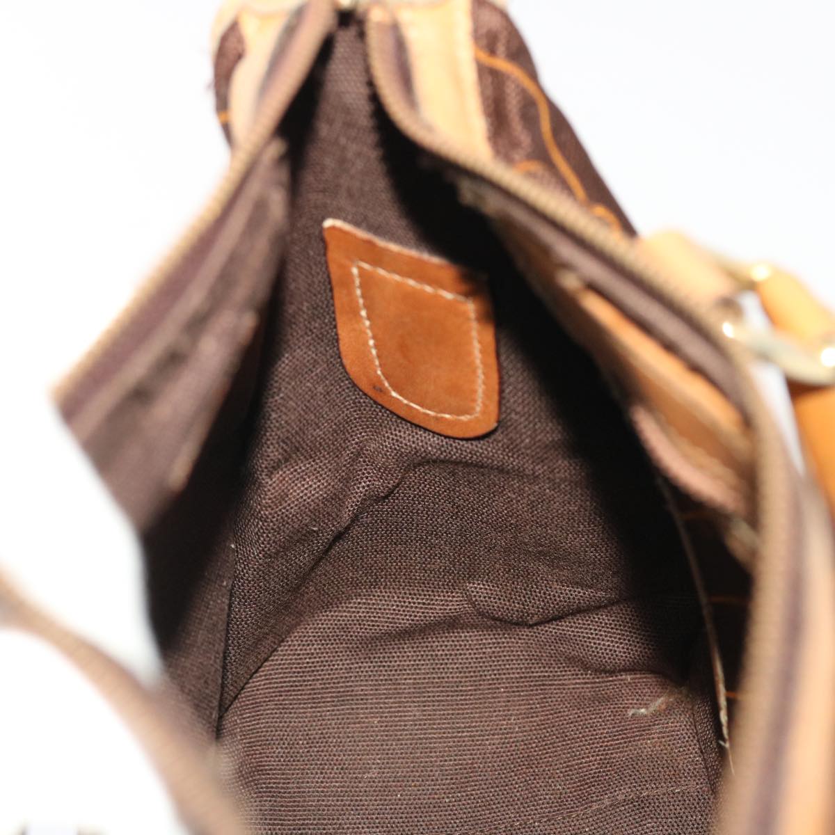 GUCCI Hand Bag Canvas Leather Brown bs7158